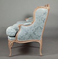 Ensemble de canapés sectionnels en bois de teck massif, style moderne et luxueux, pour villa, école, salon, avec coussins en mousse sculptée et tissu, 3 places, pour entrepôt/atelier