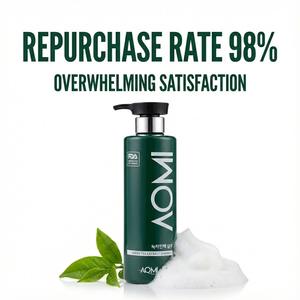 Shampoo à l'extrait de feuilles de thé vert coréen 500 ml, gel, antipelliculaire, stimulant la croissance des cheveux et prévenant la chute, équilibre de l'hydratation, OEM/ODM - Product Image 2