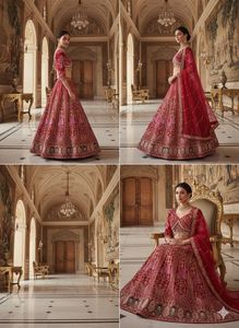 Indian Boutique Kasturi Silk Premium Net Embellished Royal Maroon Lehenga Most Selling Women Designer Bridal Wedding Wear - Product Image 2