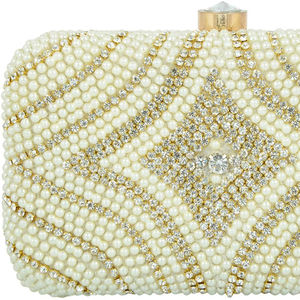 Diseñador hecho a mano de lujo para mujer fiesta boda banquete embrague moda brillo lentejuelas bordado bolso con cuentas moda personalizable - Product Image 1