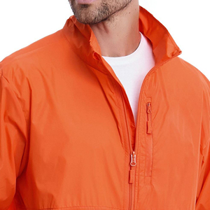 Men's Heavyweight Polyester Cotton <b>Varsity</b> Windproof <b>Jacket</b> <b>Plain</b> Dyed Sports <b>Jacket</b> for Men Spring Season - Product Image 2