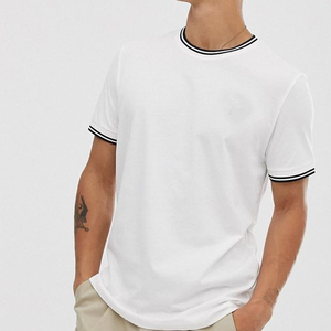 Personalizado siguiente nivel Ringer Tri-blend camiseta al por mayor de los hombres Casual Slim Fit básico de manga corta de moda Ringer cuello redondo Camiseta - Product Image 4