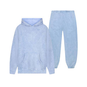 Sweat à capuche unisexe de haute qualité délavé à l'acide Patchwork personnalisé Design brodé en coton éponge français confort de la saison d'automne - Product Image 1