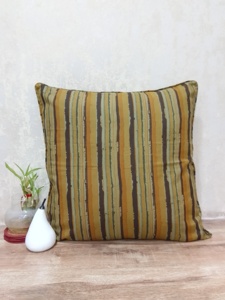 Housse de coussin et taie d'oreiller personnalisables en coton 100% écologique à imprimé rayé tulipe et arbre pour la maison et l'hôtellerie - Product Image 2