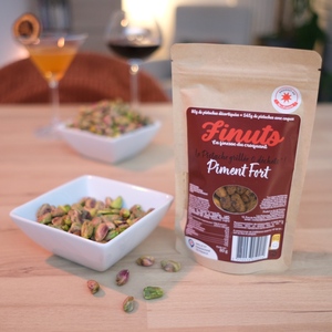 Pistachos Tostados y Pelados Artesanales Franceses Finuts con Chile Picante, Paquete de 80g de Alta Calidad, Sin Aceite de Palma, Sin Aditivos, Sabor Intenso - Product Image 2