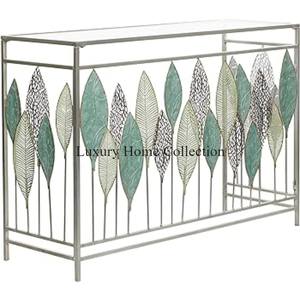 Table console en métal avec autocollant au design entièrement en marbre Mobilier de salon bon marché et d'hôtel fait main de grande taille Vente en gros - Product Image 3