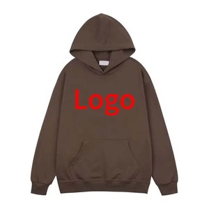 Sweat-shirts à capuche pour hommes, coupe oversize, épaules tombantes, logo personnalisé brodé, 100% polyester polaire respirant, en promotion - Product Image 5