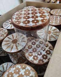 Caja de Regalo de Ramadán, Caja de Madera de Acacia con Incrustaciones de Nácar, Caja para Servir Chocolate, Estilo Árabe, Regalos de Ramadán y Eid - Product Image 2