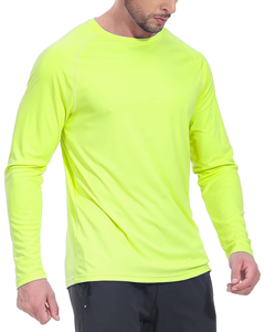 T-shirt à manches longues pour homme en coton 100% uni, design simple, haute qualité, vente en gros - Product Image 1