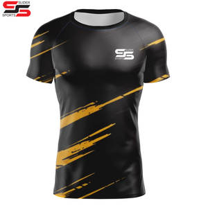 OEM Design Compression <b>MMA</b> <b>Rash</b> <b>Guard</b> Custom Logo Heat-Transfer Printed Breathable Anti-UV Unisex <b>Rash</b> <b>Guard</b> - Product Image 5