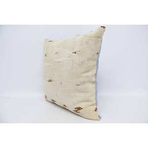 28x28 pulgadas Beige Toile Patchwork Lana Almohada Estilo Kantha Cojín con técnica tejida y patrón vintage - Product Image 4