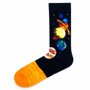 Calcetines de algodón con estampado espacial de galaxias, divertidos calcetines con diseño de astronauta y cohete para hombres y mujeres, calcetines suaves y transpirables con temática del espacio exterior - Product Image 3