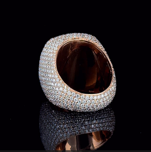 Iced Out Custom Number <b>925</b> <b>Silver</b> <b>Ring</b> Hip Hop Moissanite Diamond Luxury Statement <b>Ring</b> For Unisex Wear - Product Image 2