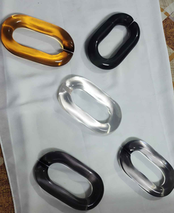 Chaîne de sac à main personnalisée en résine acrylique transparente écologique, maillons arc-en-ciel faits à la main en Lucite Saniya, artisanat, décoration intérieure - Product Image 4