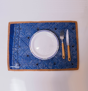 Chemin de table et tapis Ajrak bleus faits à la main les mieux notés du fabricant pakistanais - Product Image 4