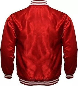 Nouvelle veste bomber universitaire classique en satin pour homme, idéale pour l'hiver, col montant avec logo frontal - Product Image 2