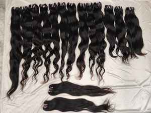 100% Remy pas cher en gros vierge couleur noire fabrique Bundle naturel ondulé Temple indien tissage Extensions de cheveux humains - Product Image 2