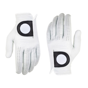 Guante de golf de cuero de alta calidad Guantes de agarre de cuero con logotipo personalizado de color puro - Product Image 1