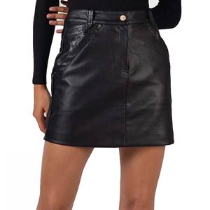 Meilleure vente de jupes en cuir de haute qualité pour femmes logo personnalisé respirant été extérieur look décontracté stock de taille naturelle - Product Image 1