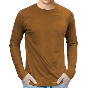 Hot Selling New <b>Men's</b> <b>Long</b> <b>Sleeve</b> T-<b>Shirt</b> <b>Casual</b> Design Custom Logo Solid Color 100% Cotton Breathable Eco-Friendly Cheap Price - Product Image 6