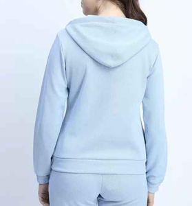 Sudadera con capucha de invierno de mujer vintage personalizada al por mayor con tiradores bordados de temporada y sudadera con logotipo impreso - Product Image 2