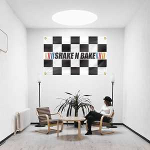 Bandera Shake N Bake de 3x5 pies, divertida bandera para dormitorio universitario con diseño de Noches de Talladega, con 4 ojales de latón, para decoración interior y exterior - Product Image 1