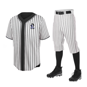 Breathable Baseball Uniform Set Custom Logo Baseball Jersey With <b>Elastic</b> Pants And <b>Belt</b> For Men Youth - Product Image 5