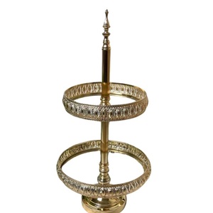Support à gâteau en métal en aluminium de finition antique fait à la main écologique personnalisable serveur de dessert design élégant - Product Image 3