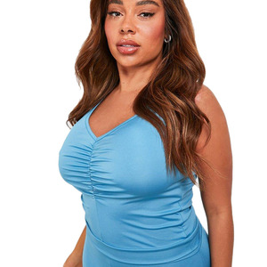 สปอร์ตบราสีฟ้าแบบกลับด้านได้ของผู้หญิงชุดออกกำลังกายแบบมีรูระบายด้านหน้าราคาสมเหตุสมผลใหม่ล่าสุด - Product Image 5