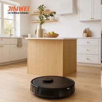 Aspirateur robot électrique 45W avec filtre HEPA et fonction serpillière, navigation LDS SLAM, contrôlé par application, alimenté par batterie, pour usage intérieur/garage