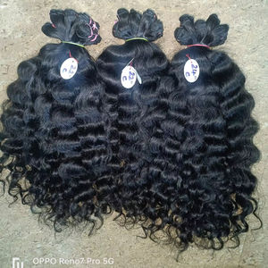 Extensiones de cabello humano rizado natural indio precios más baratos fabricante indio - Product Image 1