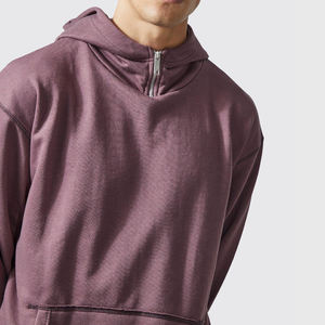 เสื้อฮู้ดผู้ชายโอเวอร์ไซส์แบบ1/4วินเทจเสื้อฮู้ดแบบมีซิปไซส์ใหญ่พิเศษเสื้อครอปแบบสวมหัวสำหรับผู้ชายผลิตโดยกีฬาของ dikson - Product Image 2