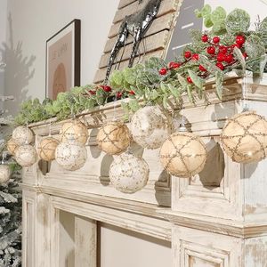 Verre décoratif avec boule de perles incassable décoration suspendue de sapin de Noël pour la pièce maîtresse boules de décorations de fêtes de boules - Product Image 6