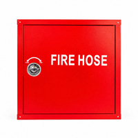 Armoire murale en acier inoxydable rouge pour système de dérouleur de tuyau d'incendie, facile à utiliser et à installer, personnalisable, ensemble complet pour