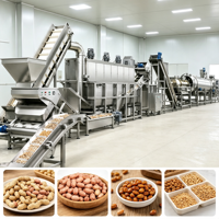 Équipement automatique de torréfaction, de revêtement et d'assaisonnement des cacahuètes, et de refroidissement pour ligne de production complète de cacahuètes enrobées