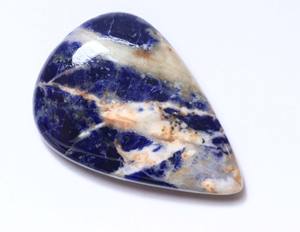 พลอยโซดาไลต์ที่น่าสนใจหินทรงลูกแพร์หลวมขัดเงาเรียบดีที่สุดสำหรับการทำเครื่องประดับ - Product Image 4