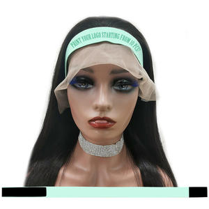 Diadema elástica frontal impresa banda derretida de pelo de encaje ajustable con logotipo completo personalizado para peluca - Product Image 4