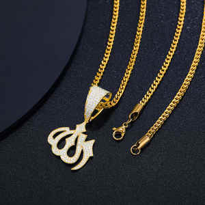 Colgante Allah Moissanite con Incrustaciones de Diamantes, Colgante con Escritura Árabe, Color D VVS, Collar Espiritual, Plata 925, Micro Pavé, Personalizado, Venta al por Mayor - Product Image 2