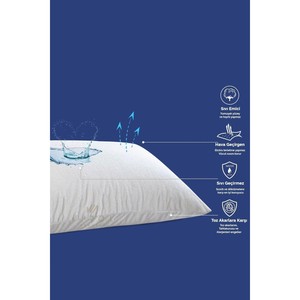 Juego de 2 protectores de almohada impermeables Varol con tapa para uso doméstico, almohadilla protectora para cama - Product Image 1