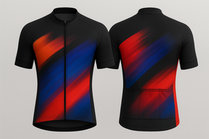 Camisetas de ciclismo elásticas de manga corta con cremallera completa, impresión Digital 3D de alta calidad, diseño personalizado de talla grande 180g - Product Image 6