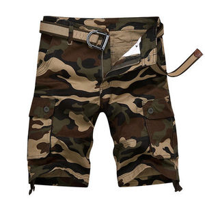 Short cargo 100% coton pour hommes de qualité supérieure en éponge française à la mode nouveau logo imprimé personnalisé décontracté polaire gym sueur fitness solide - Product Image 5