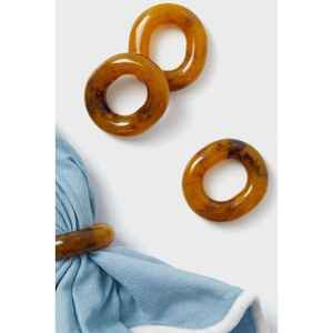 Anneau de serviette unique en bois et résine, décoration de table design, anneau de serviette en tissu pour mariage en gros - Product Image 3