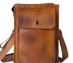Brown Vintage Waist Pack Belt Clean Water-Proof Leather Dress Travel <b>Bag</b> with Wallet Pouch and Cell Phone Holster - Product Image 2