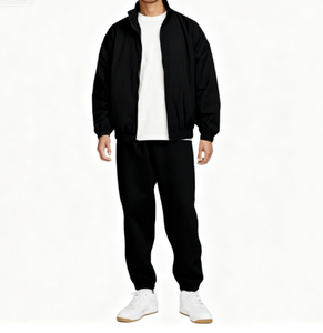 Conjunto de Chaqueta Cortavientos y Pantalón Deportivo de Talla Grande para Otoño, Transpirable, de Poliéster y Algodón, Personalizable al por Mayor - Product Image 4