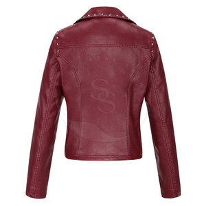 2025 chaqueta de cuero PU de alta calidad a la moda para mujer chaqueta de moda para mujer con cuero genuino - Product Image 2