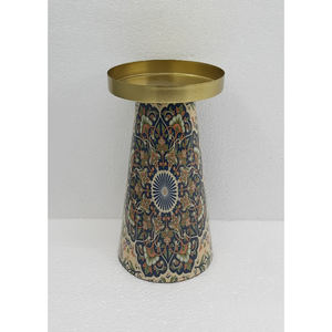 Hecho a mano a granel Metal y vidrio huracanes portavelas calcomanía esmalte acabado Navidad mesa superior decorativo hecho a mano personalizado - Product Image 4