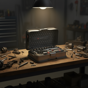 ชุดซ็อกเก็ตเฟคอม 6 จุด ขนาด 1/4 นิ้ว รวมซ็อกเก็ตและบิต 31 ชิ้น - Product Image 3