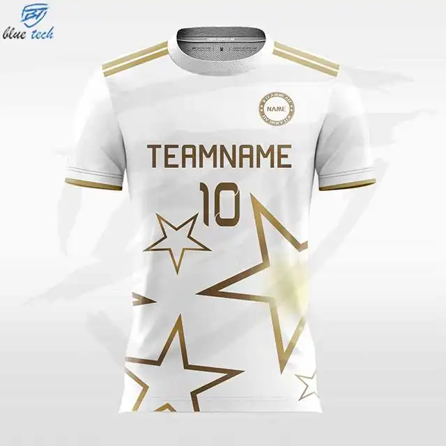 2023 Novo Design Em Branco Camisa De Futebol Set Sky -Blue Equipe De Futebol Dos Homens Uniformes De Futebol Jerseys Camisa De Futebol Logotipo Personalizado Para Homens 2