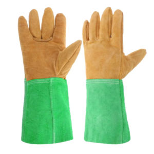 Venta al por mayor de calidad superior de cuero de vaca de cuero dividido guantes de soldadura de encargo XL Industrial Argon trabajo guantes de seguridad de calor antivibración - Product Image 3