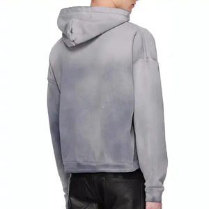 Custom Sun Faded Hoodie Heavyweight 100% Cotton Hoodie Vintage Distressed Acid Wash Sun Faded Wash Hoodie para hombres - Product Image 2